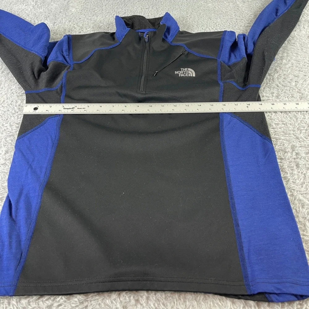 The North Face Flight Series Black Blue Quarter Zip Pullover Fleece Men M